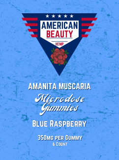 Amanita Muscaria Microdose Gummies by American Beauty 6 Count- Blue Raspberry