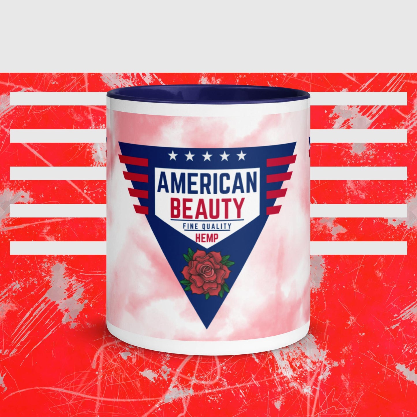 American Beauty Hemp Patriotic Mug In Pink