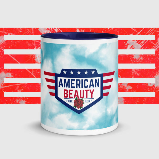 American Beauty Hemp Patriotic Mug in Blue